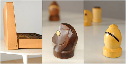 "Modern Staunton" chess set designed by Arthur Elliott for Anri 