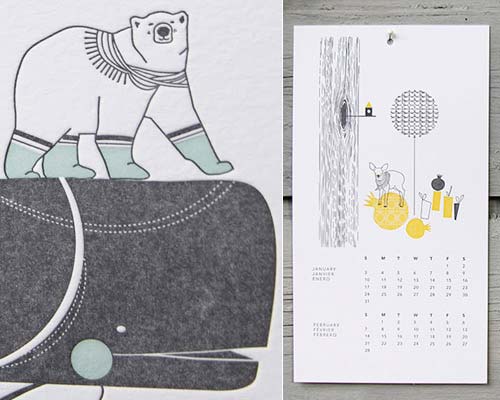 Ink and Wit 2010 Letterpress Calendar
