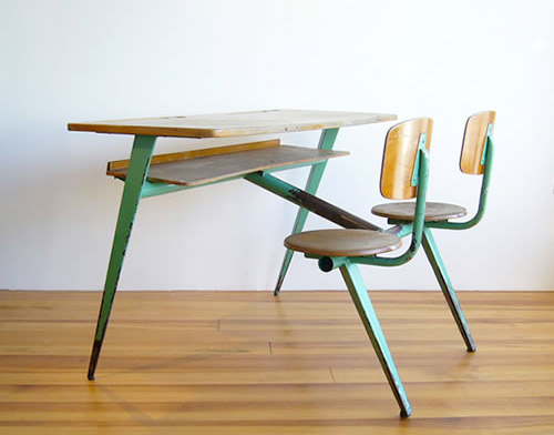 School Desk for Two by Jean Prouvé