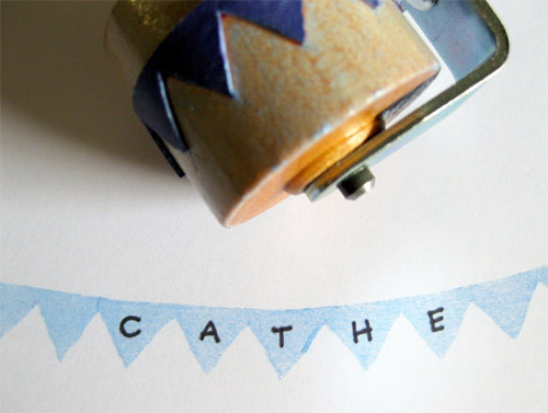 Projects: Pennant Rubber Stamp Roller
