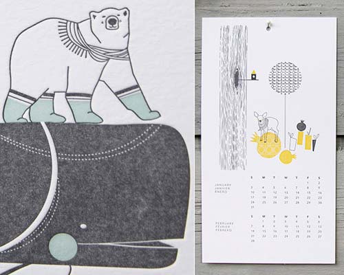 Ink + Wit 2010 Letterpress Calendar