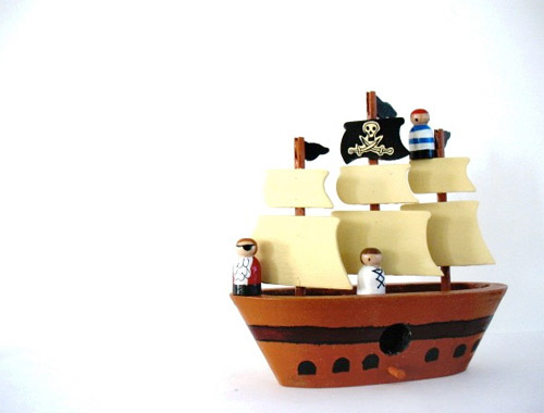 Wooden Toy Pirate Ship on Etsy