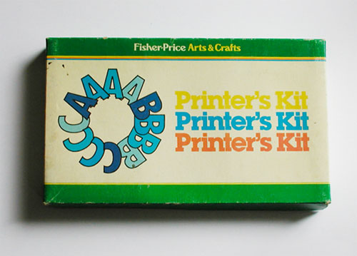 fisher price printer's kit vintage toy