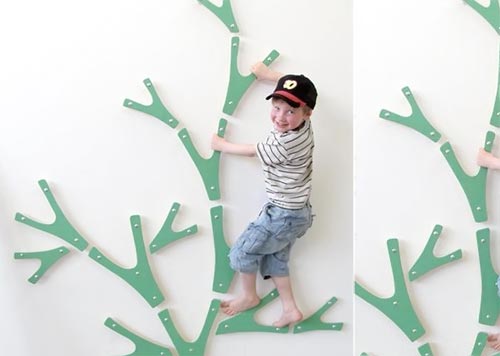 indoor climbing wall tree for kids