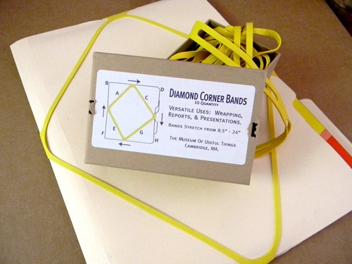 Diamond Corner Rubber Bands from Museum of Useful Things