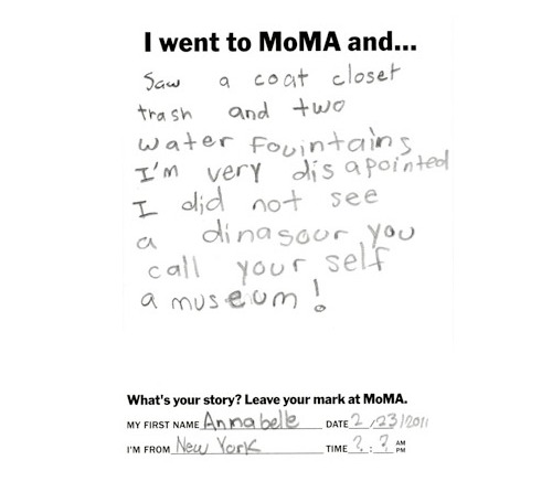 Little Annabelle's MoMA Critique