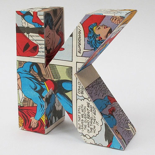 3d letter from vintage comics by letteroom
