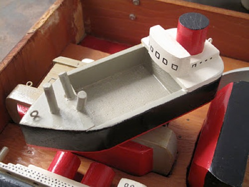 Vintage Wooden Toy Boats