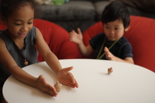 Spinning Wooden Top Necklace