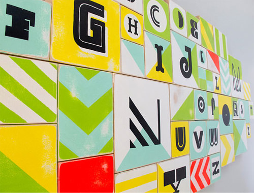 Modern Nursery Alphabet Blocks