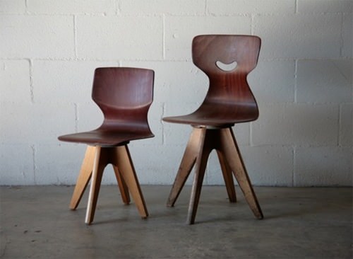 vintage modern children's chairs