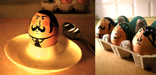 Painted Eater Eggs by Violetta Testacalda