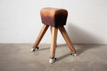 VIntage Gymnastics Leather Gym Vault