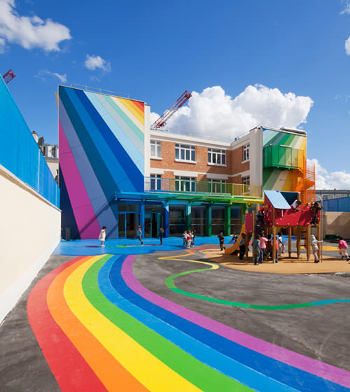 colorful french school