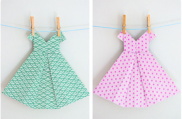 diy origami dresses