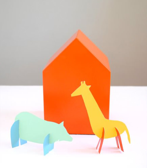 diy paint chip animal friends