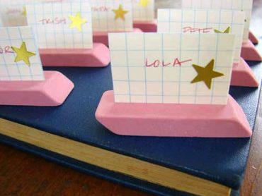 DIY Eraser Place Cards