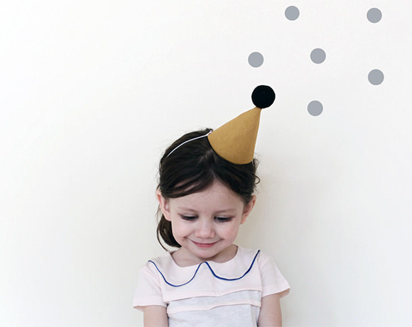 Handmade Linen Party Hat via Colette Bream on Etsy