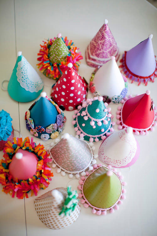 Lovely DIY party hats