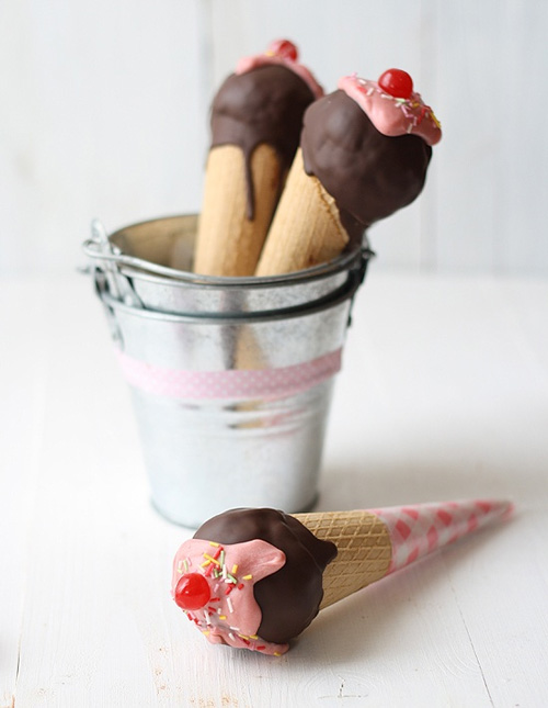 Cake Pop Ice Cream Cones