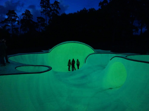 glow-in-the-dark skate park