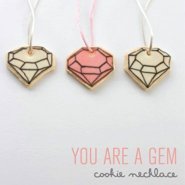 DIY Edible Gem Cookie Necklace for Kids