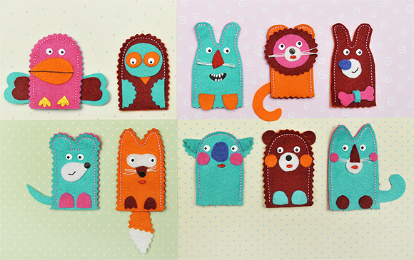 DIY Felt Finger Puppet Kit for Kids