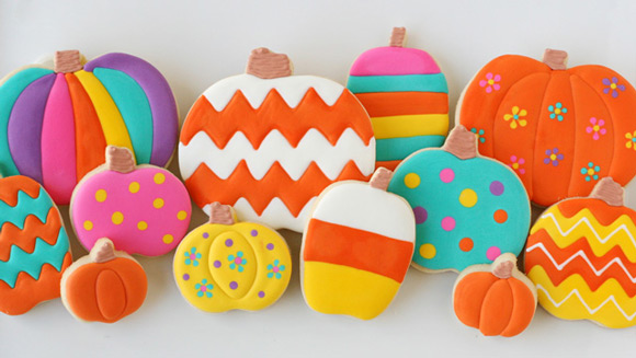 Colorful Pumpkin Cookies