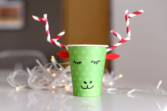 DIY Paper Cup Reindeer