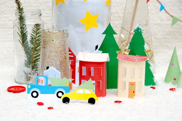 HP Free Printable Holiday Village