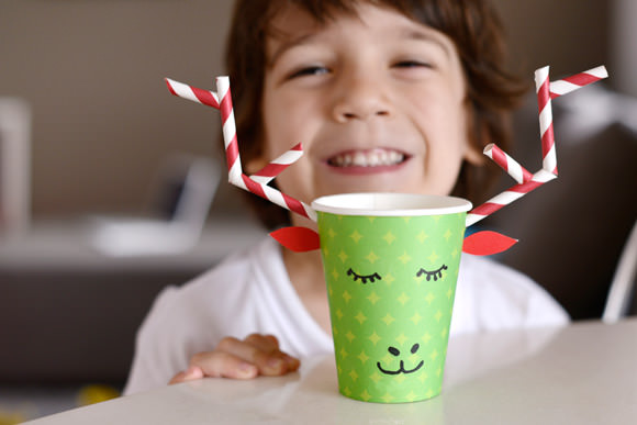 DIY Paper Cup Reindeer