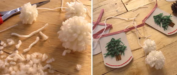 Snowy Forest Embroidered Garland Tutorial
