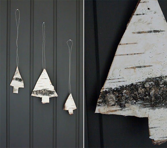 DIY Birch Christmas Tree Ornaments