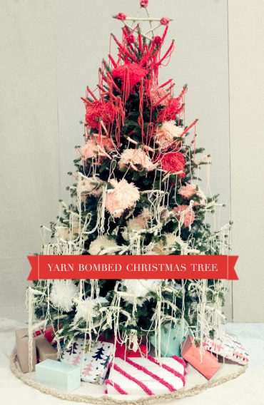 Yarn Bombed Christmas Tree