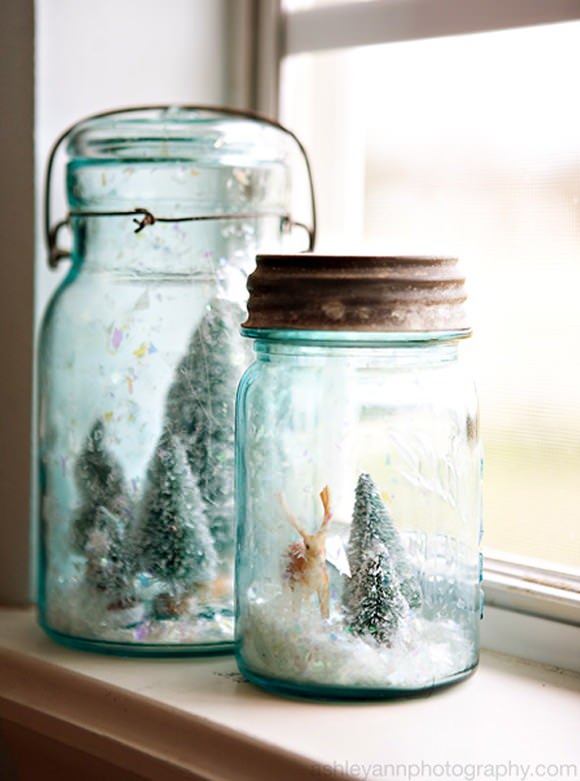 DIY Mason Jar Snow Globe