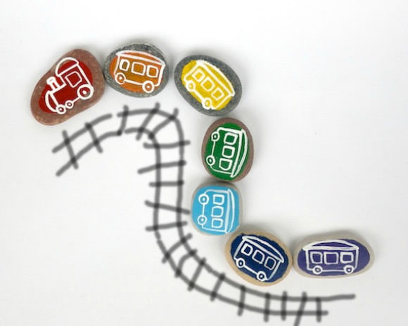 Handmade Rainbow Magnet Train for Kids on Etsy