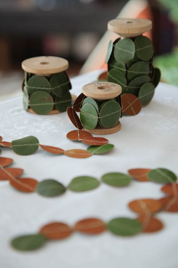 DIY Magnolia Leaf Garland