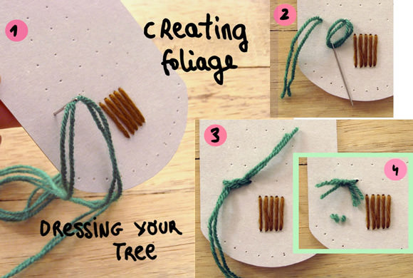 Snowy Forest Embroidered Garland Tutorial