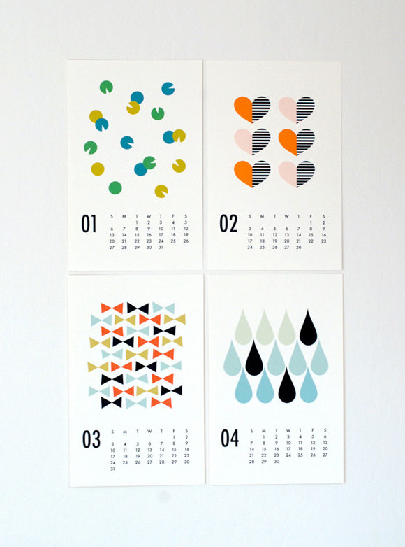 2013 Wall Calendar by Dozi on Etsy