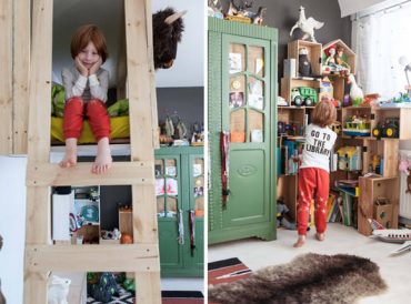 Fabulous loft bed in a boy's room in Belgium