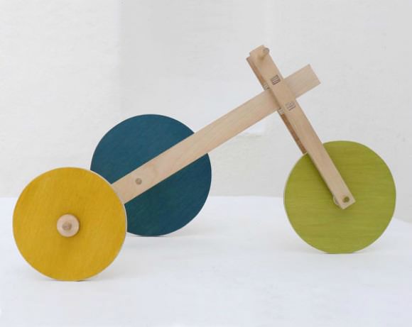 Asymmetricycle, a wooden toy by The Wandering Workshop on Etsy