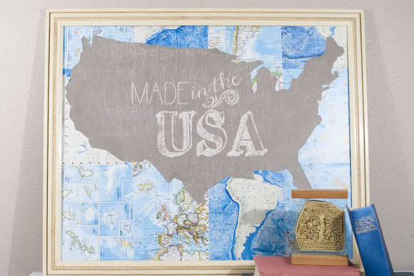 DIY Chalkboard Map