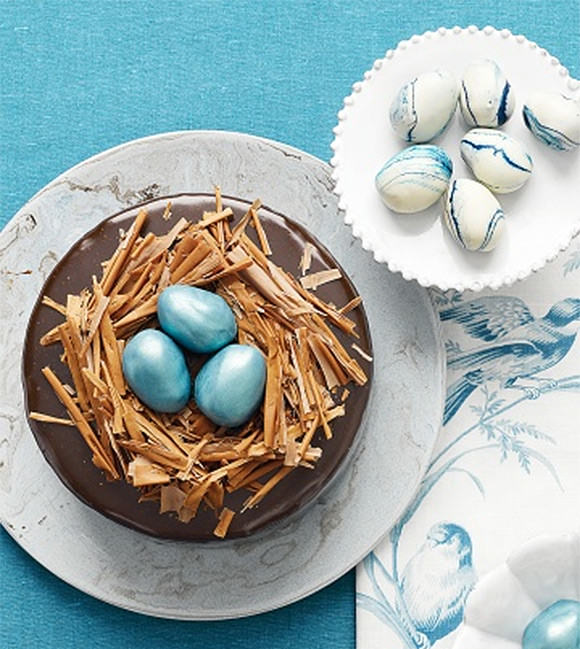 Rich Chocolate Cake with Truffle-Egg Nest