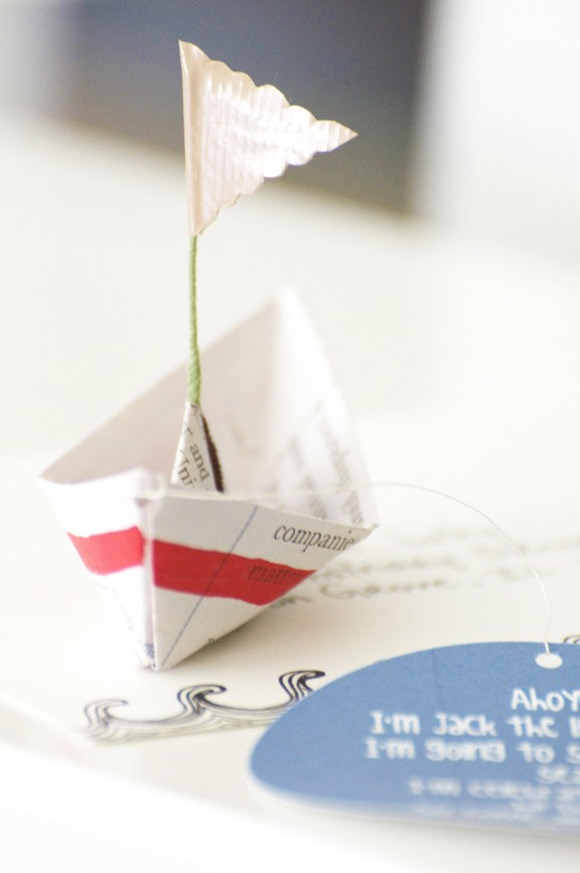 DIY Foldable Boat Invitation