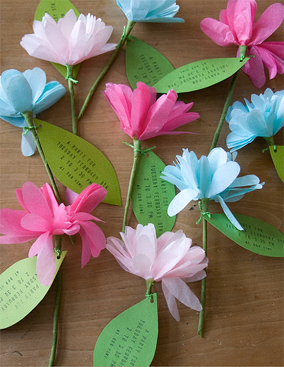 DIY Flower Invitations