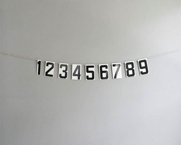 Etsy Finds: Vintage Modern Number Bunting