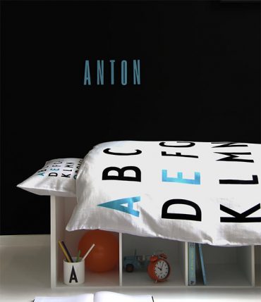 Organic Typography Bedding for Kids