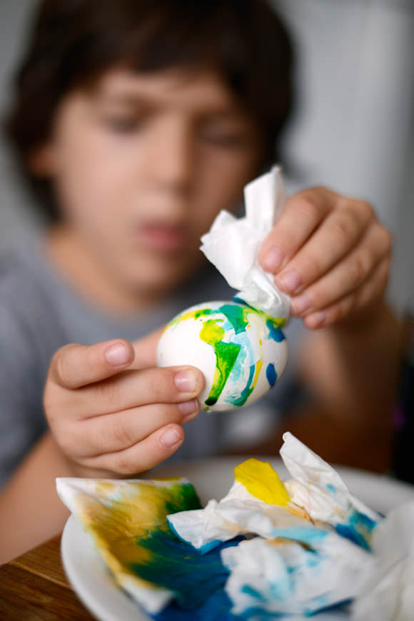 Decorating Easter Eggs With Sticker Silhouettes