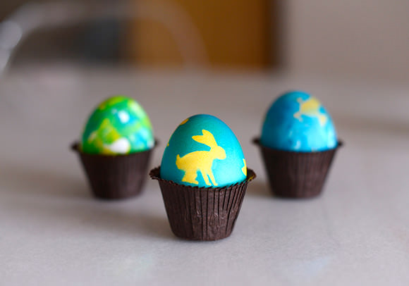 Decorating Easter Eggs With Sticker Silhouettes