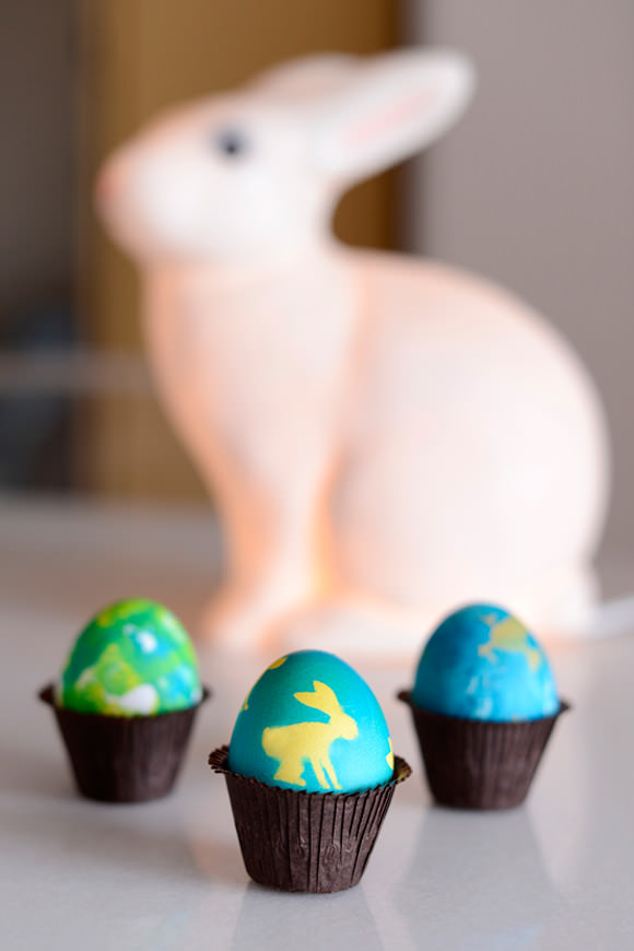 Decorating Easter Eggs With Sticker Silhouettes